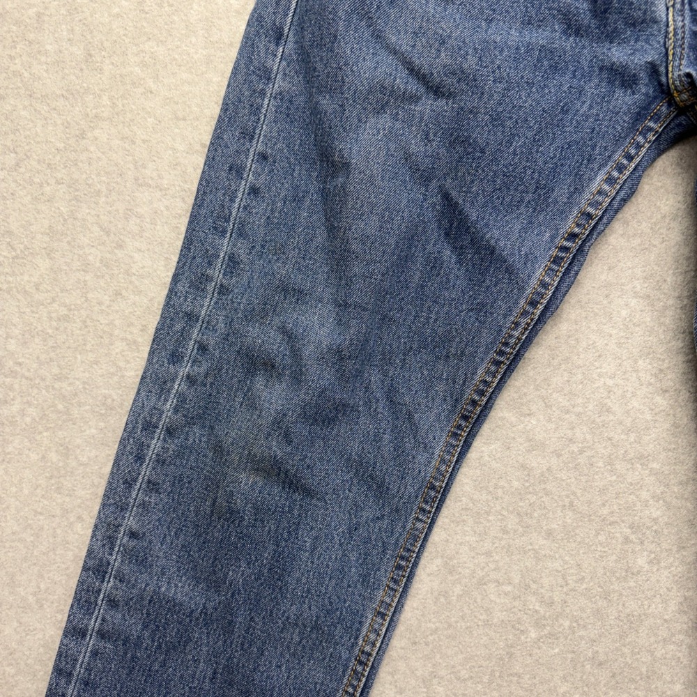 Levi Strauss 505 Regular Fit Straight Leg Jeans Mens W34 L30 Blue Denim - Picture 2 of 9